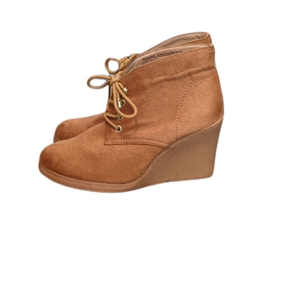 Merona Brown Boot Wedges Size 7